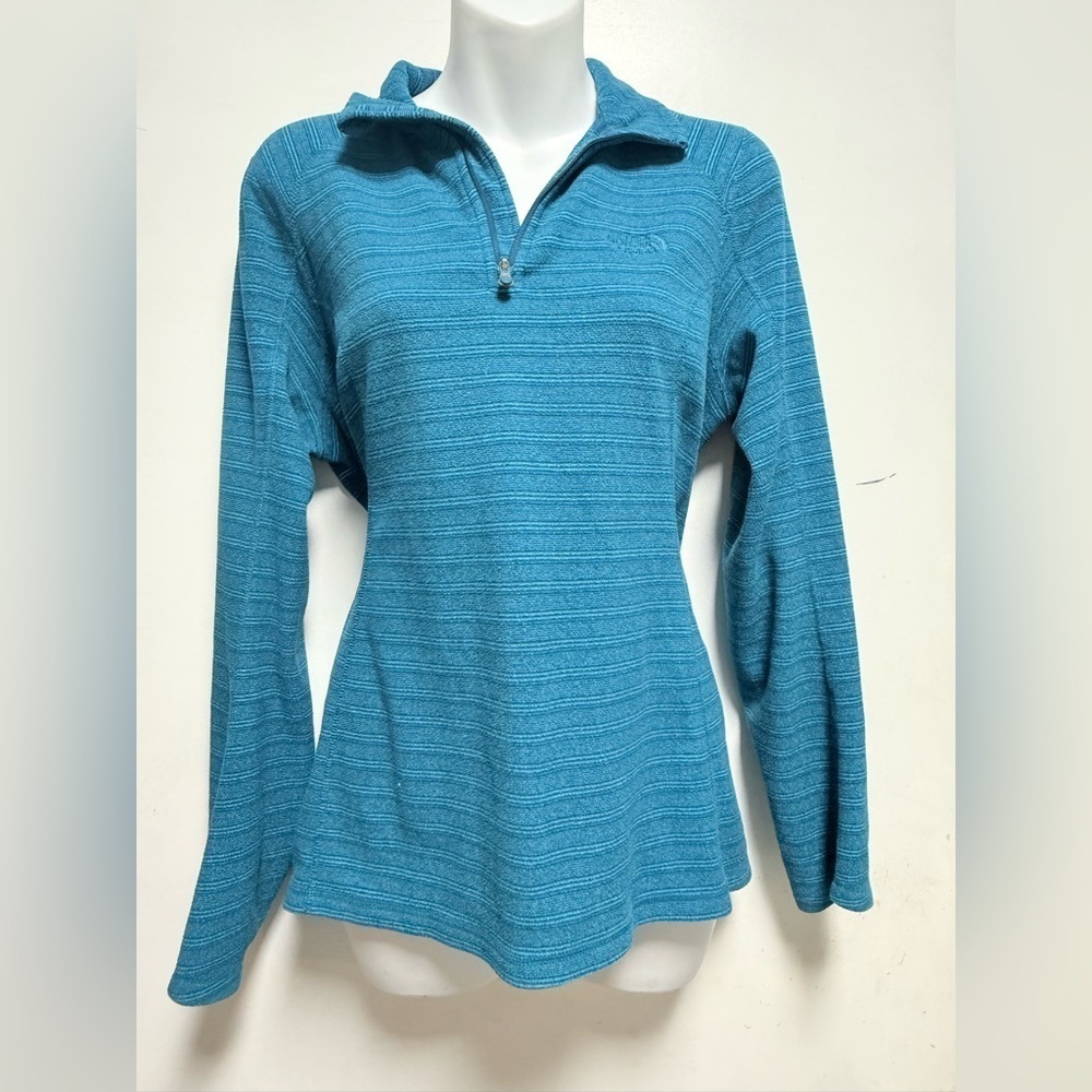 The North Face Teal Quarter-Zip Women's Sweatshirt Size L